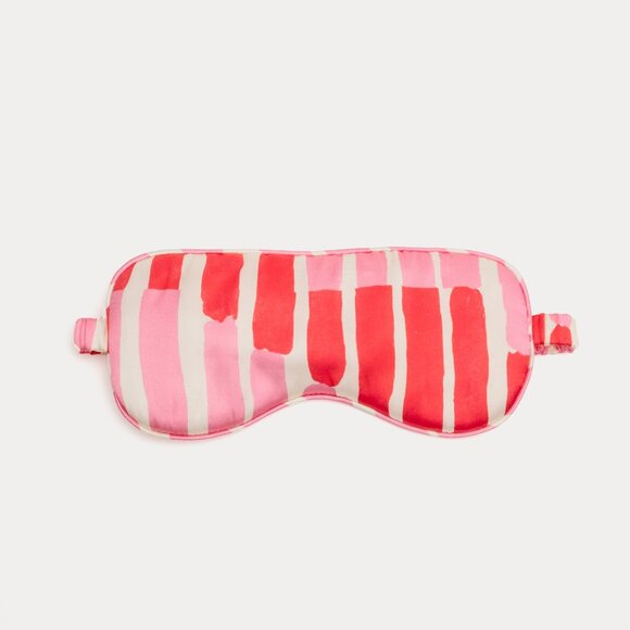 Frances Valentine Accessories - Satin Eye Mask Matchstick Stripe print NWT